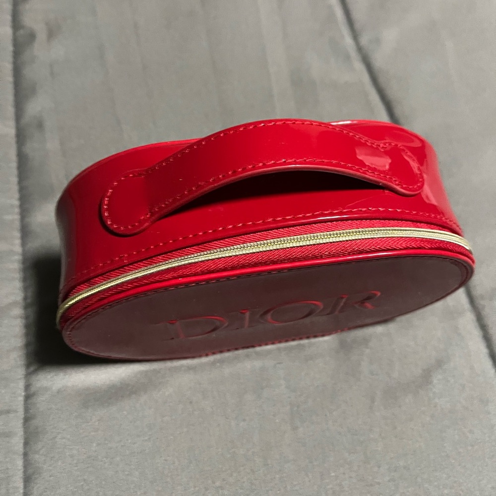 Dior Glossy Red Cosmetic Pouch - Picture 3 of 4